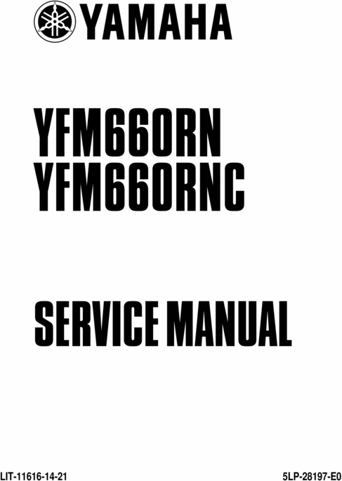 Product picture Yamaha Raptor 660 YFM660 RN RNC Repair Service Shop Manual